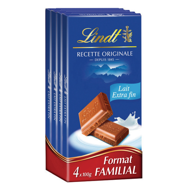 Tablettes de chocolat au lait extra fin