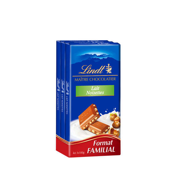 LINDT MAITRE CHOCOLATIER Tablettes de Chocolat "format familial" code EAN 3046920013949 