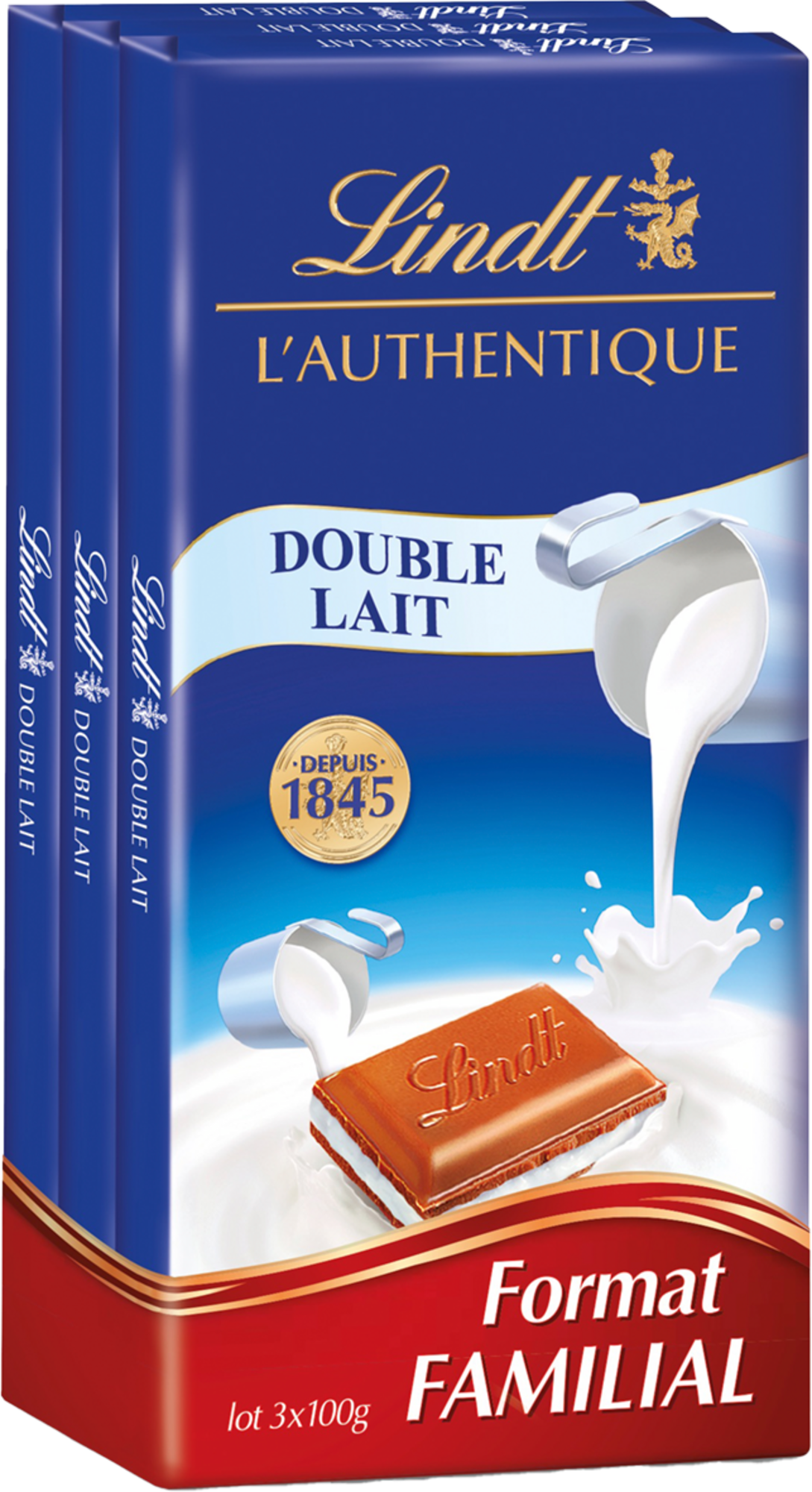 LINDT L'AUTHENTIQUE TABLETTES DE CHOCOLAT code EAN 3046920013963 