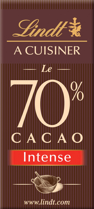 Tablette de chocolat le 70%