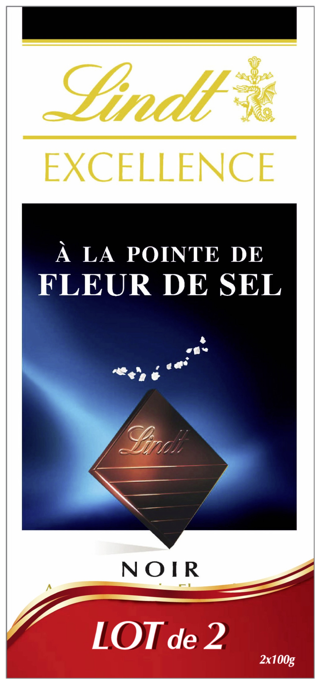 Tablettes de chocolat excellence noir fleur de sel Lindt 3046920027960 Lindt Tablettes de chocolat excellence noir fleur de sel Lindt 3046920027960 Lindt