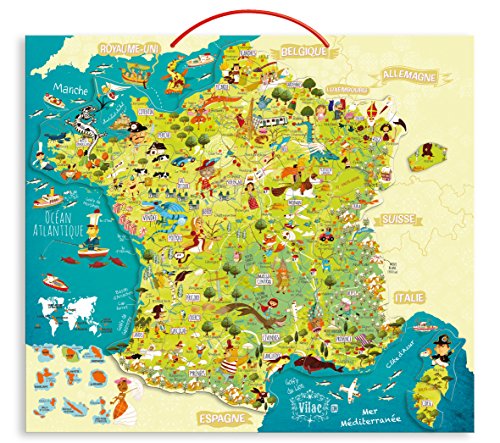 - 2725 - carte des merveilles de france magnétique