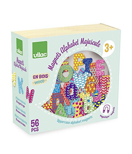 Vilac - 6702 - 56 lettres majuscules aimantées pour faire ses premiers mots code EAN 3048700067029 