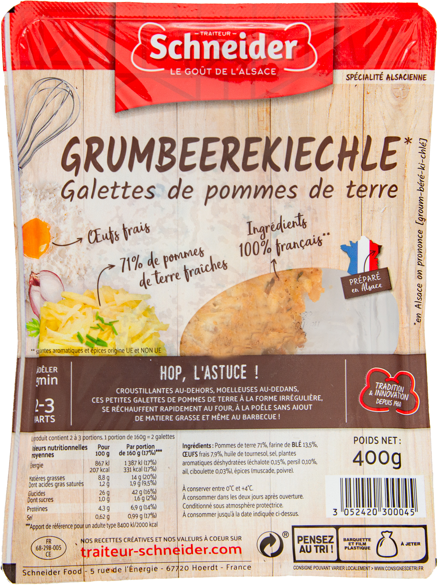 GALETTES DE POMMES DE TERRE