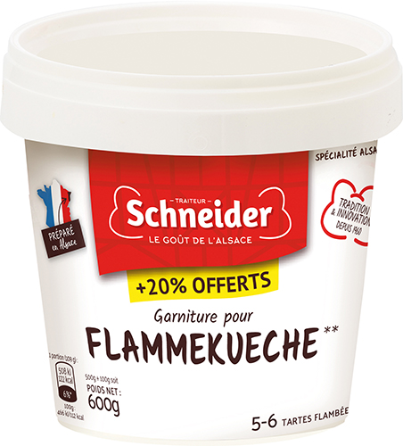 TRAITEUR SCHNEIDER GARNITURE POUR TARTE FLAMBÉE code EAN 3052420300342 