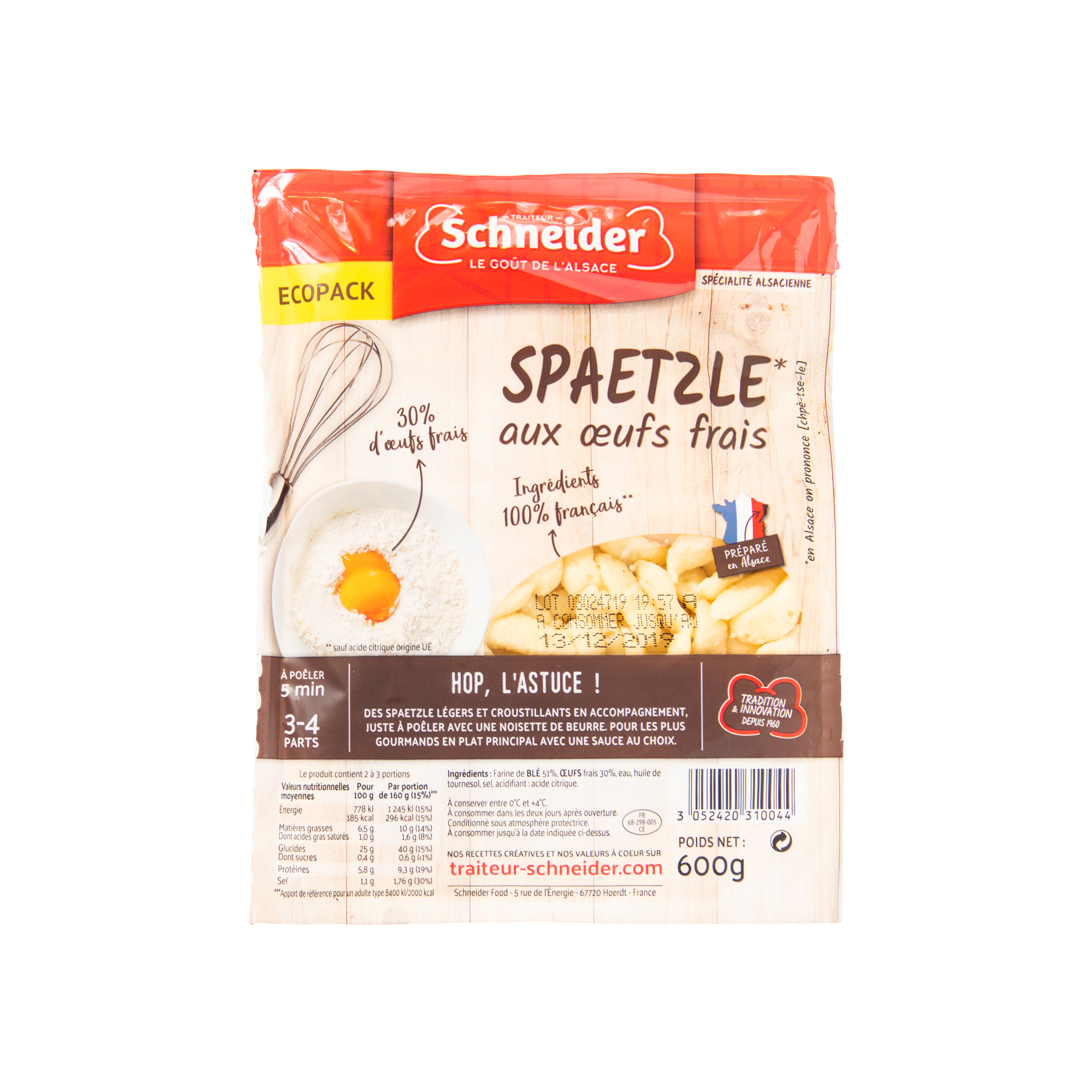 SPAETZLE AUX ŒUFS FRAIS