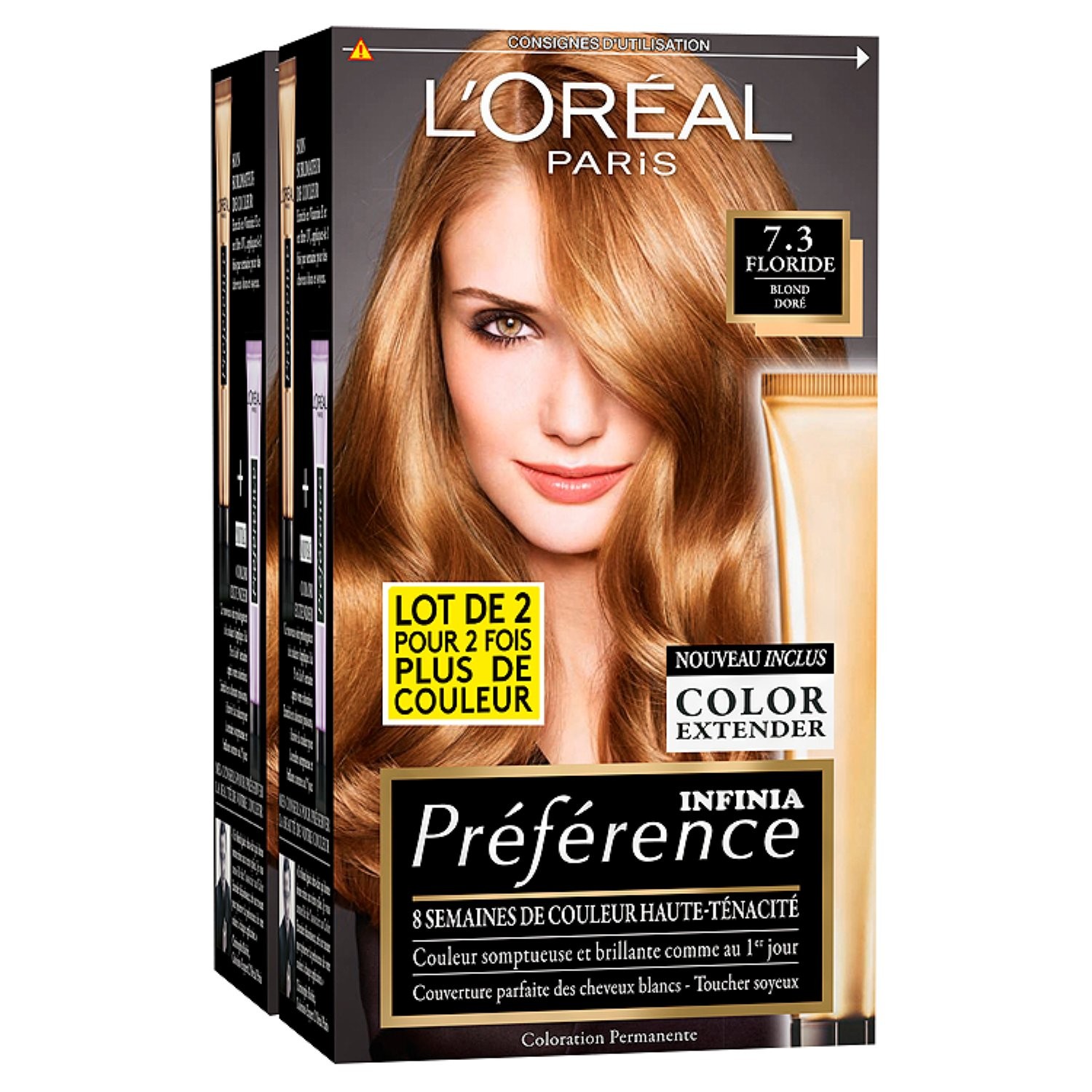 Colorant permanente 7.3 blond doré L'OREAL PARIS