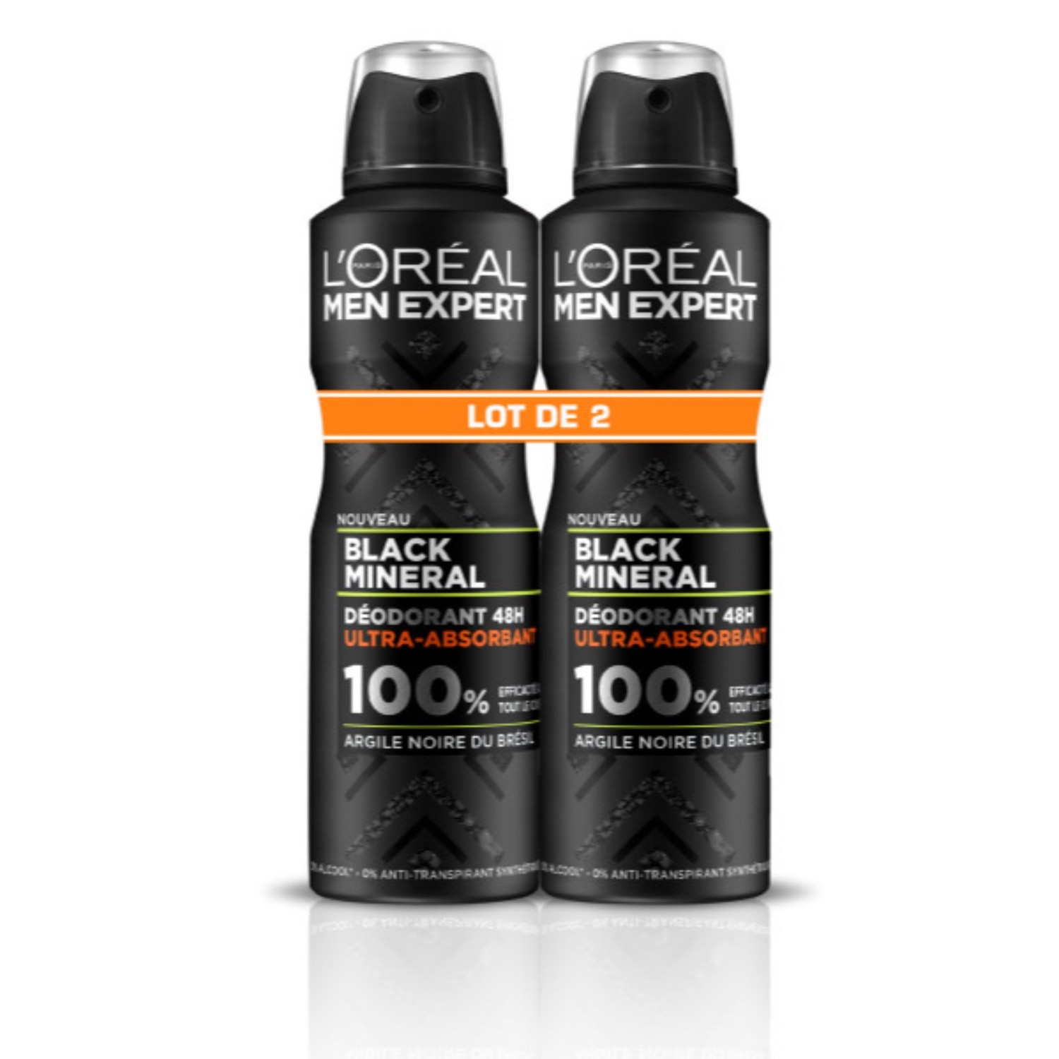 Déodorant black mineral 48h ultra-absorbant L'O...