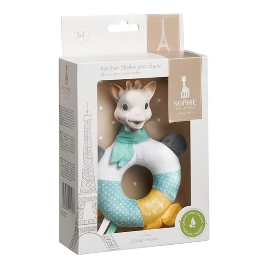  Sophie la girafe Hochet Shake & chew Bleu, Noir, Blanc, Beige, Jaune  code EAN 3056560103283 