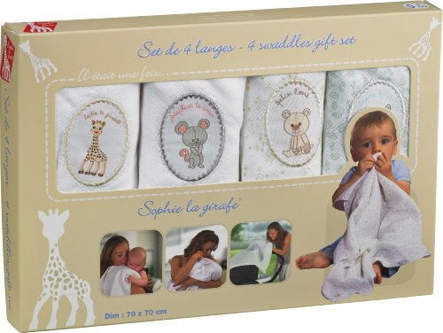 - 850724 - set de 4 langes - sophie la girafe