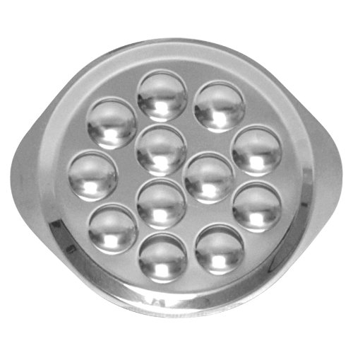 Uni plat à escargots 12 places miroir acier ino...