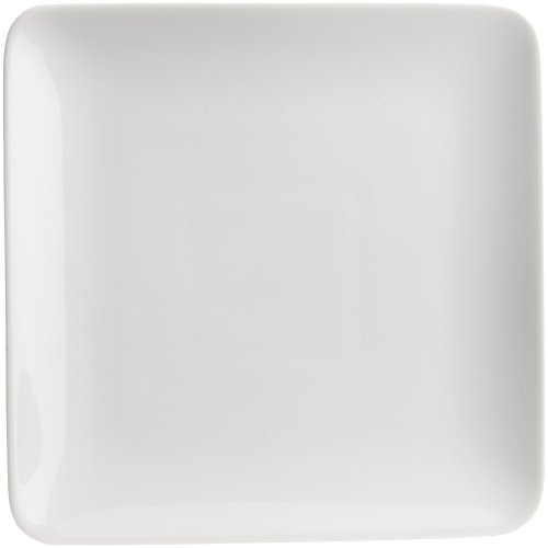 Modulo lot de 6 assiettes dessert carrée blanc