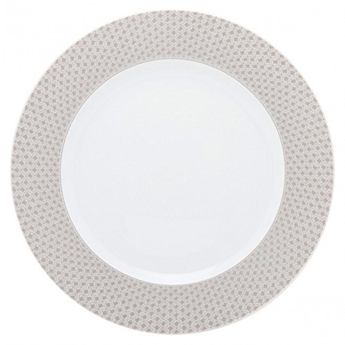 206961 romy grège lot de 6 assiettes dessert po...