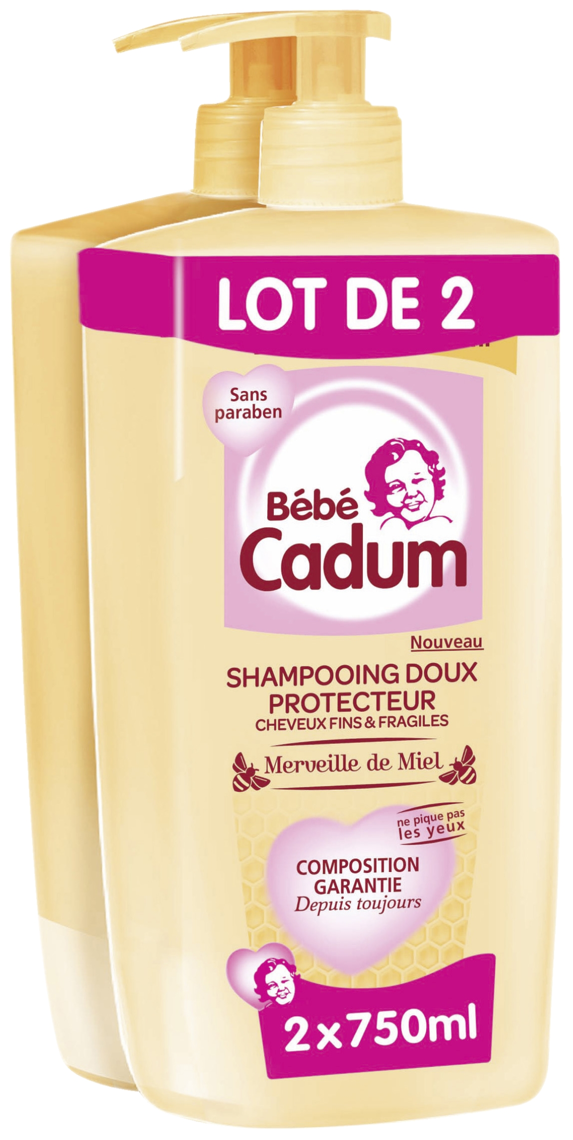Shampooing doux merveille de miel Bébé Cadum