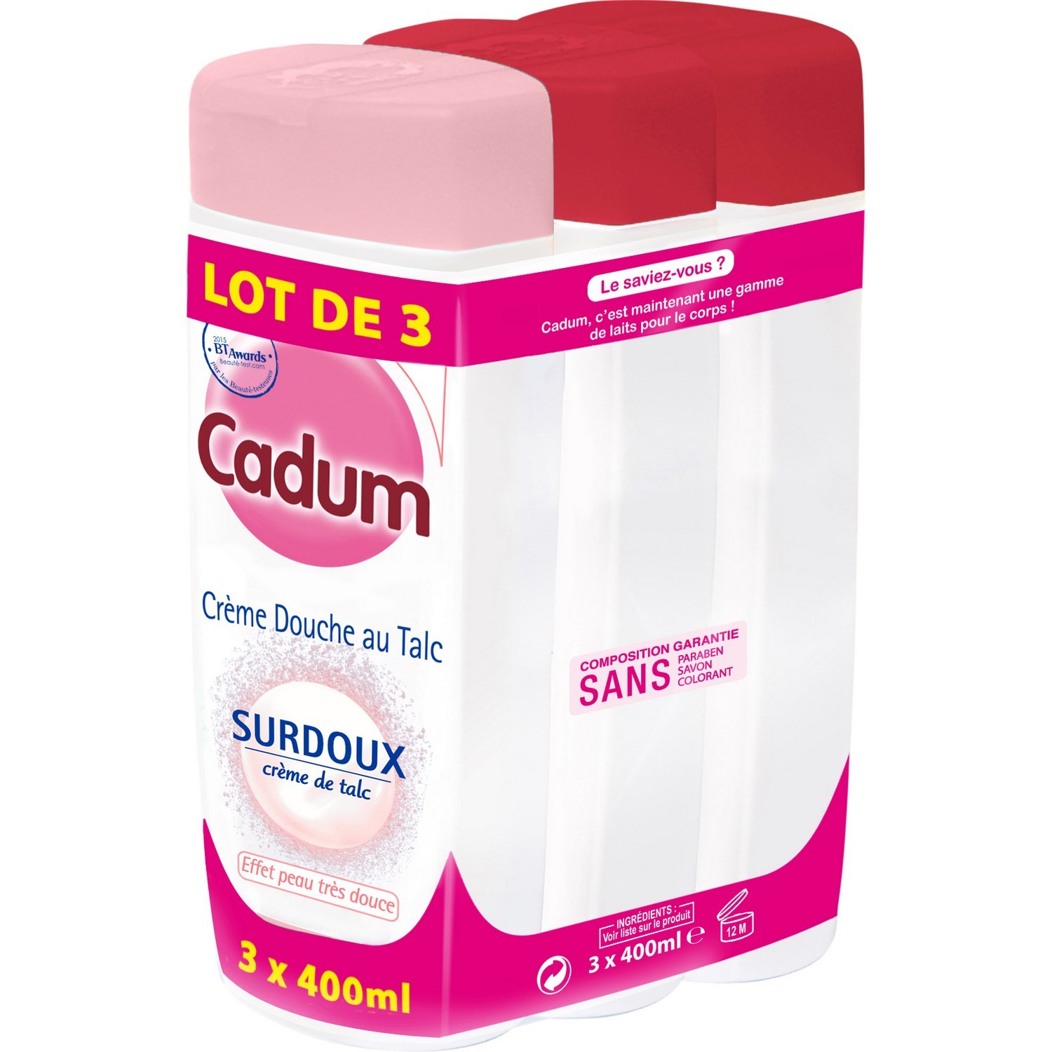 Gel douche Talc + Sans Savon CADUM