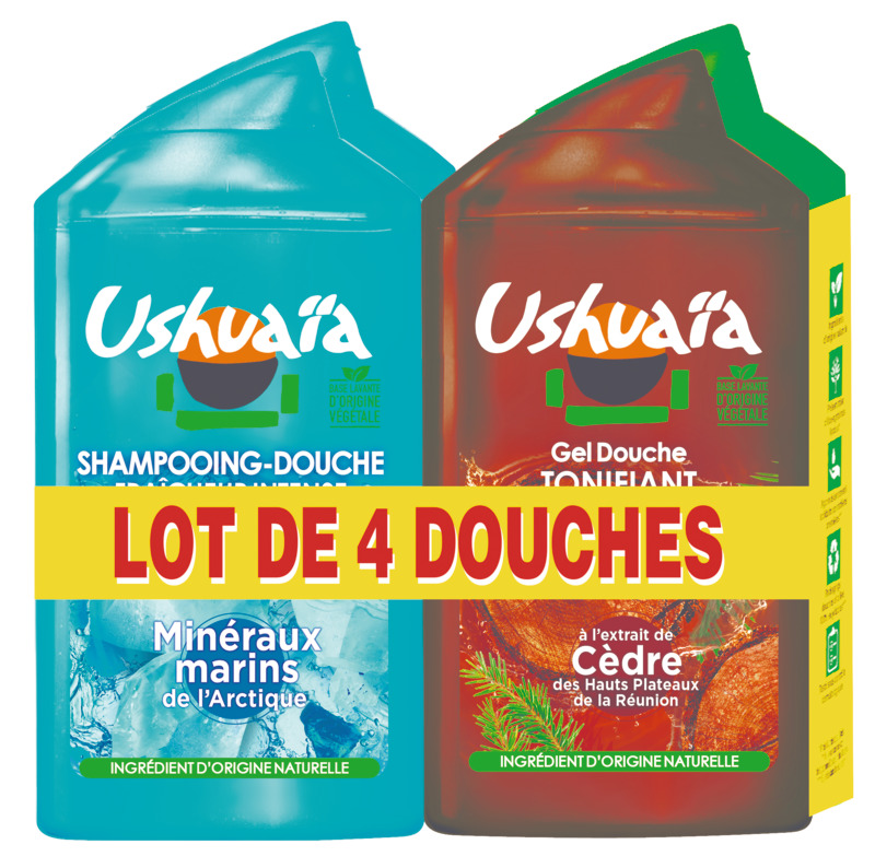 DOUCHE  LOT 4 MINERAUX MARINS / CEDRE / AGRUME ...