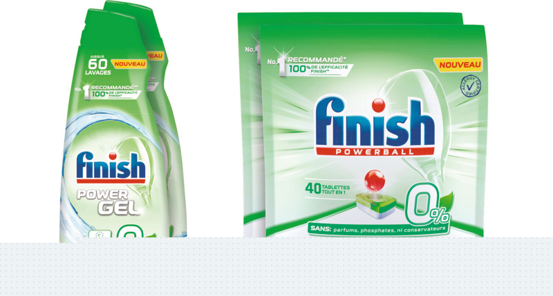 TABLETTES LAVE-VAISSELLE TOUT EN 1 - 0% Finish