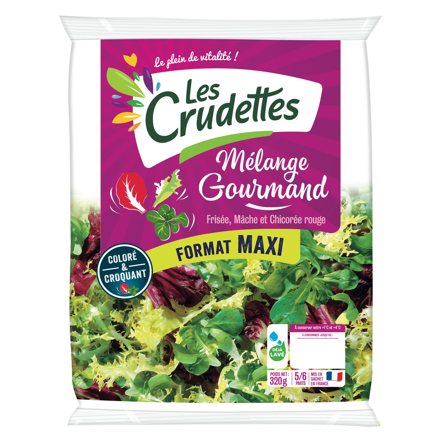 LES CRUDETTES Salade mélange Gourmand LES CRUDETTES code EAN 3061430001590 