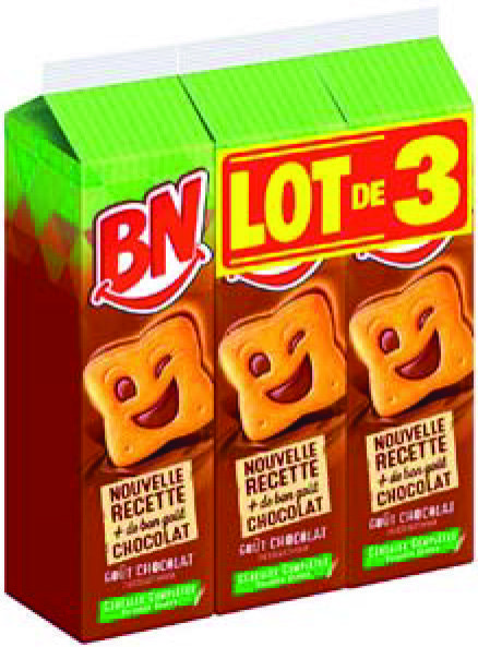  BISCUITS FOURRÉS “BN” code EAN 3061990143488 