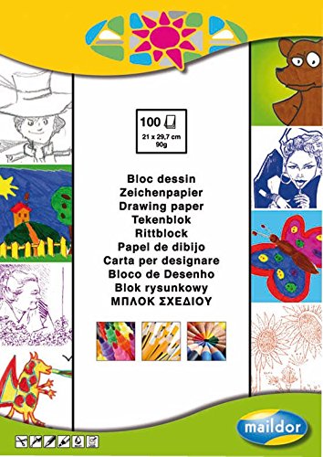 Maildor école papier à dessin et peinture pad, ...