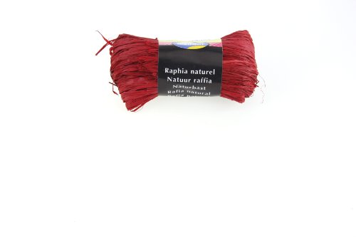 196006c pelote raphia naturel 50 g rouge