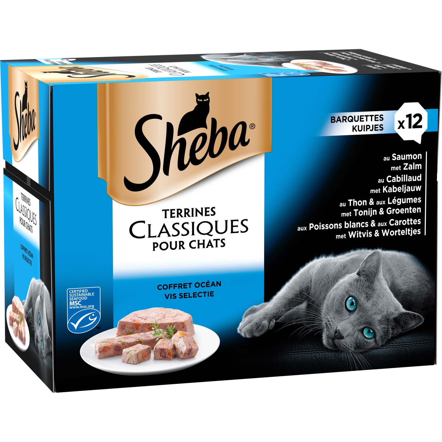 Pâtée pour chat terrines Océan SHEBA