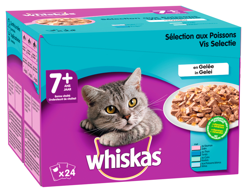 SÉLECTION AUX POISSONS EN GELÉE 7+ WHISKAS