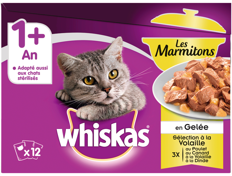 LES MARMITONS GELÉE  À LA VOLAILLE Whiskas