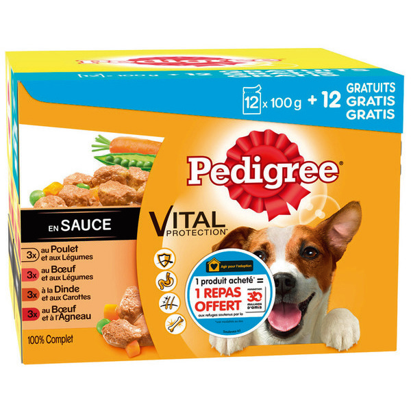 Sachets fraîcheurs en sauce pour chien