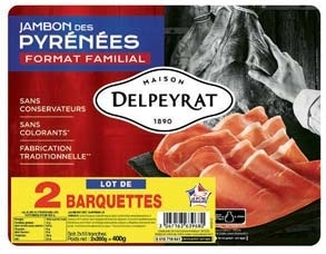  JAMBON DES PYRÉNÉES FORMAT FAMILIAL code EAN 3067163639680 