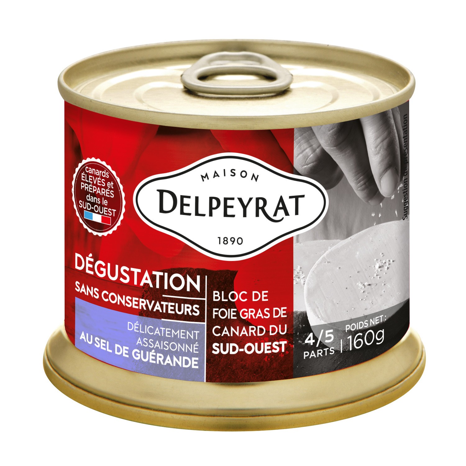 Foie gras de canard de Sud Ouest au sel de Guér...