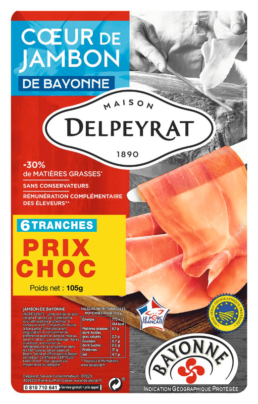 (1) COEUR DE JAMBON DE BAYONNE IGP delpeyrat