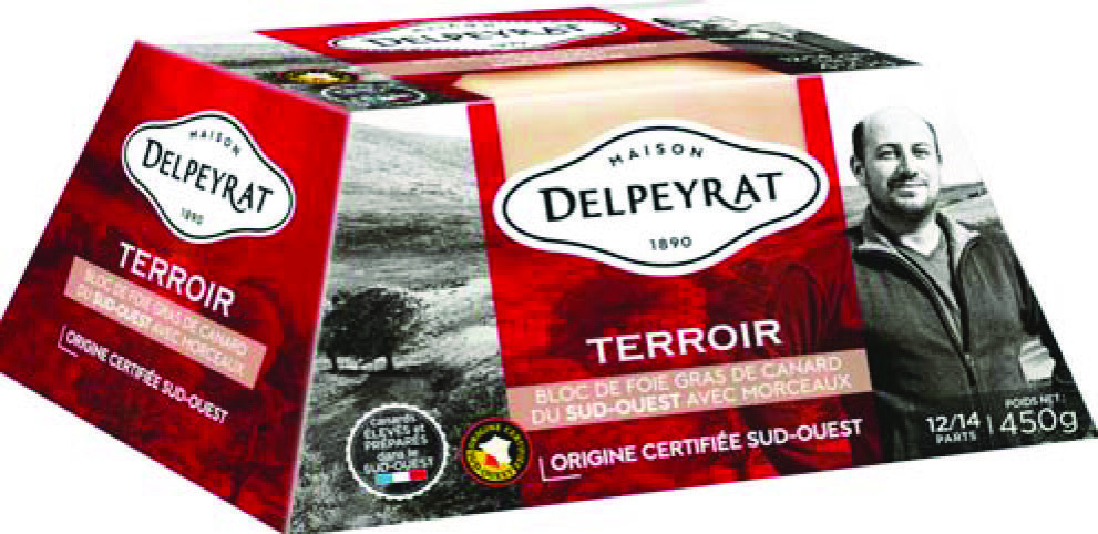 BLOC DE FOIE GRAS DE CANARD DU SUD-OUEST  AVEC 30% DE MORCEAUX TERROIR “DELPEYRAT” 3067163647876 (3067163647876)