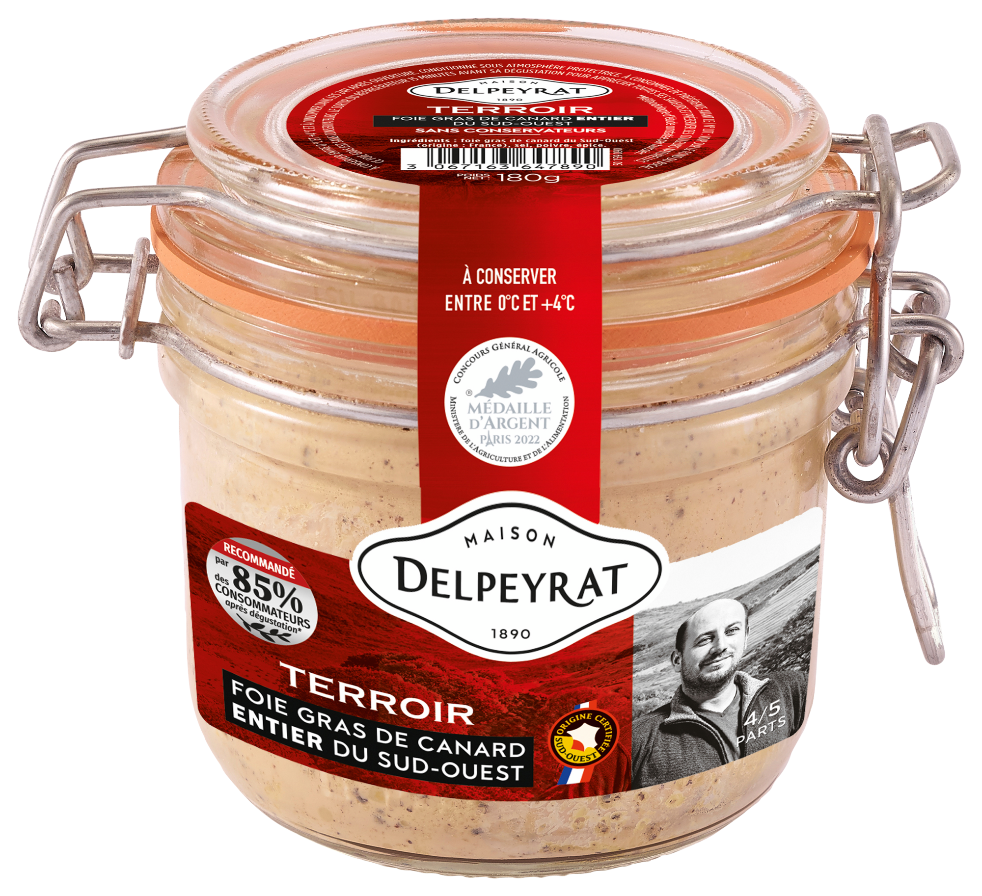 Foie gras de canard entier du Sud-Ouest IGP ter...