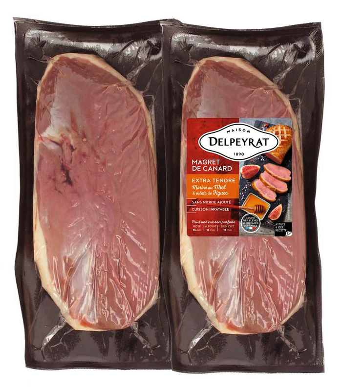 MAGRETS DE CANARD MARINÉS AU MIEL ET AUX ÉCLATS...