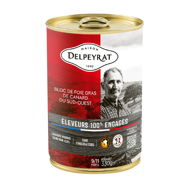 Bloc de foie gras de canard du Sud-Ouest