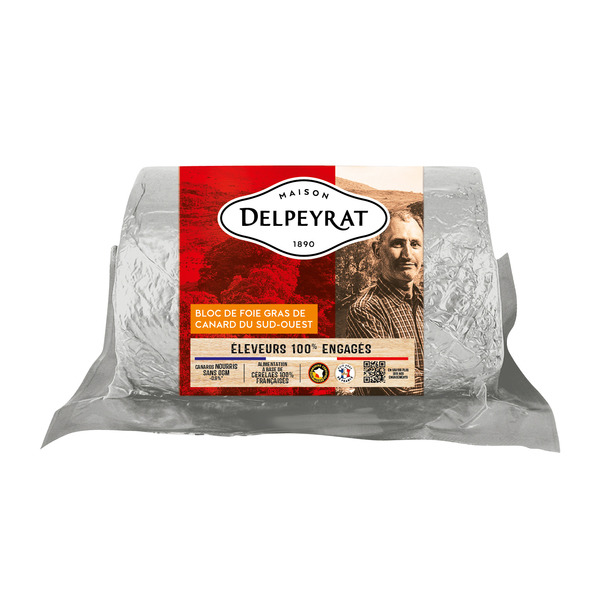 Bloc foie gras de canard 
I.G.P. du Sud Ouest 
...