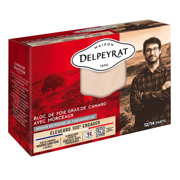 Bloc de Foie Gras de Canard avec Morceaux  