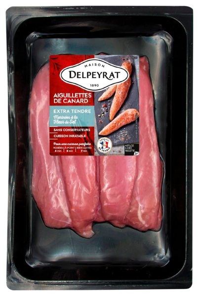 AIGUILLETTES DE CANARD EXTRA TENDRE  À LA FLEUR...
