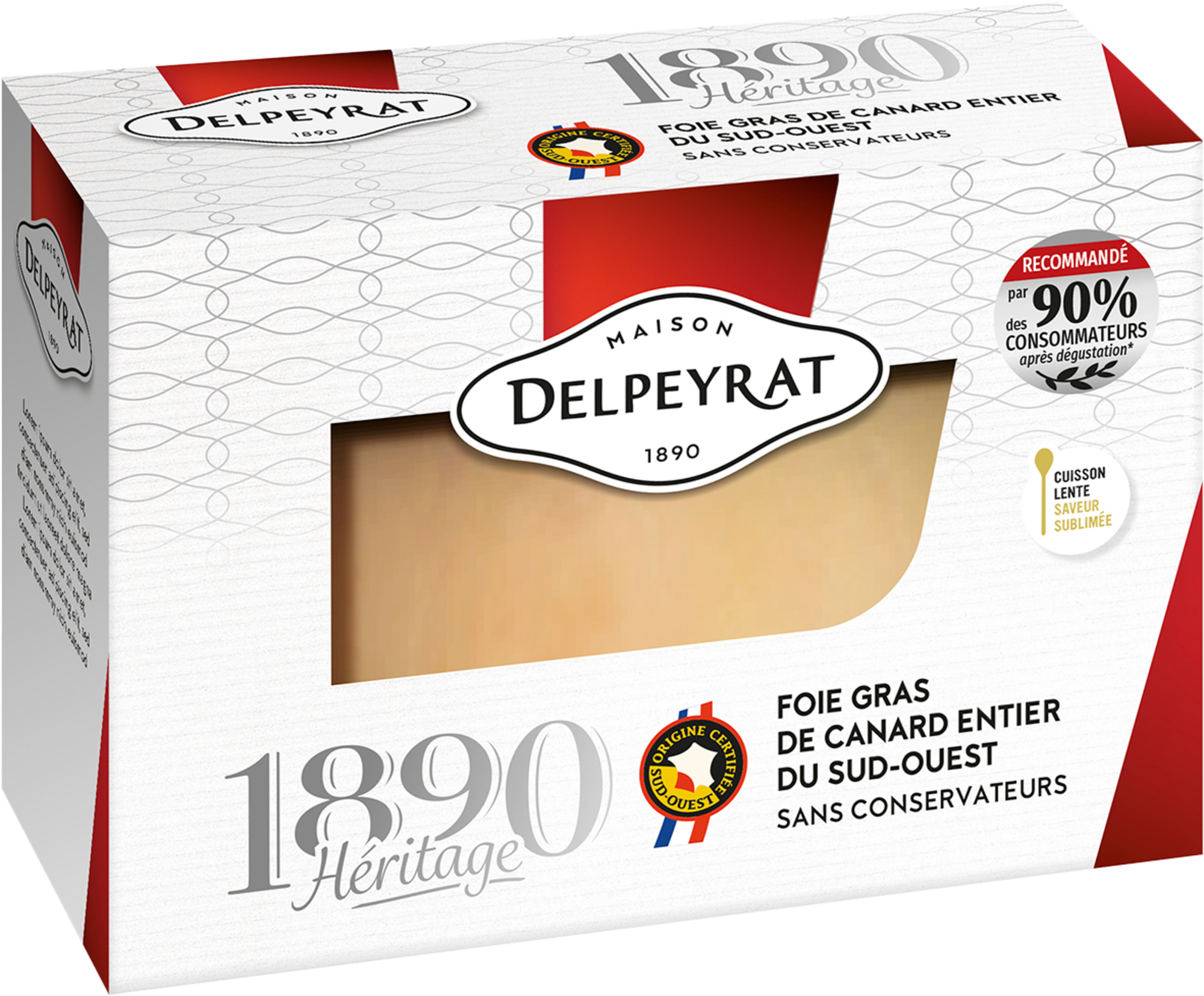 DELPEYRAT Foie gras de canard entier Héritage 1890 - Lobe code EAN 3067163661704 