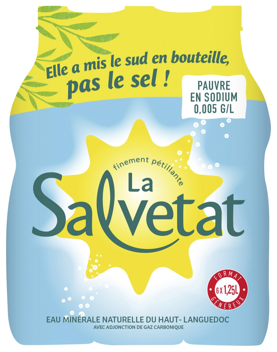 Eau minérale naturelle gazeuse Salvetat