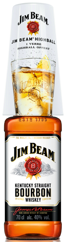 JIM BEAM WHISKEY BOURBON WHITE JIM BEAM code EAN 3068680300022 