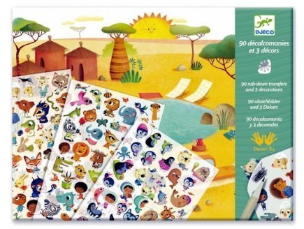 Décalcomanies Savane, désert et pole nord Djeco