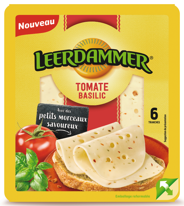 TRANCHES INCLUSIONS TOMATE BASILIC 120G Leerdammer