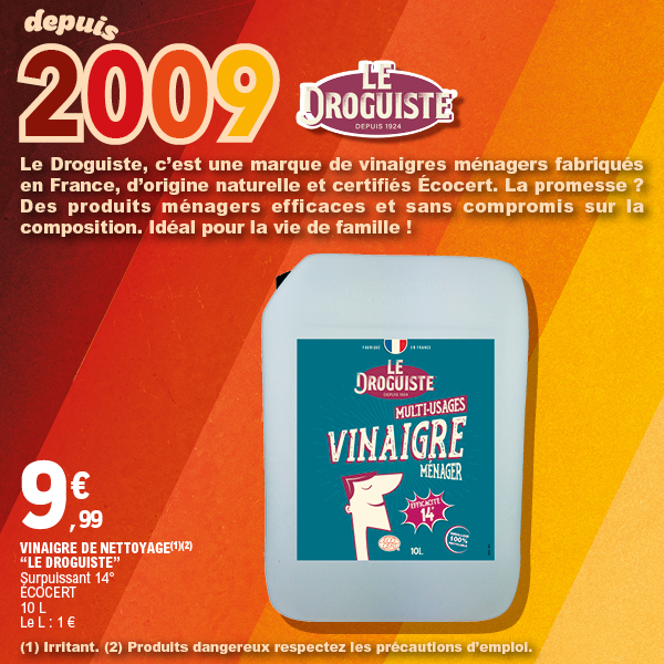 VINAIGRE DE NETTOYAGE(1)(2)