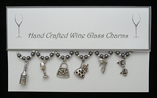 Filles Day Out thème vin en verre charmes Lot d...