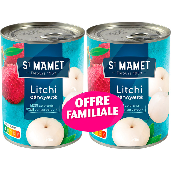 SAINT MAMET Litchi Dénoyauté "Offre familiale" code EAN 3080920996215 