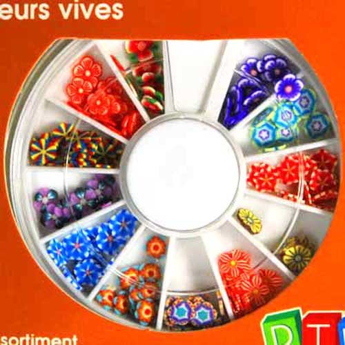 Tranches de mini canes fleurs vives
