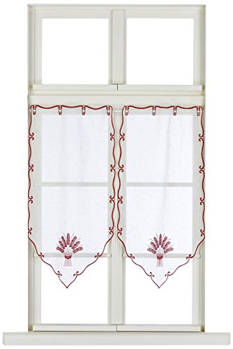 0169 /6/78084/440 paire de vitrages brodés epi ...