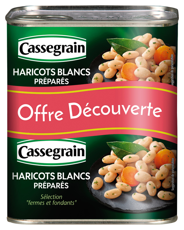 HARICOTS BLANCS  CUISINÉS CASSEGRAIN